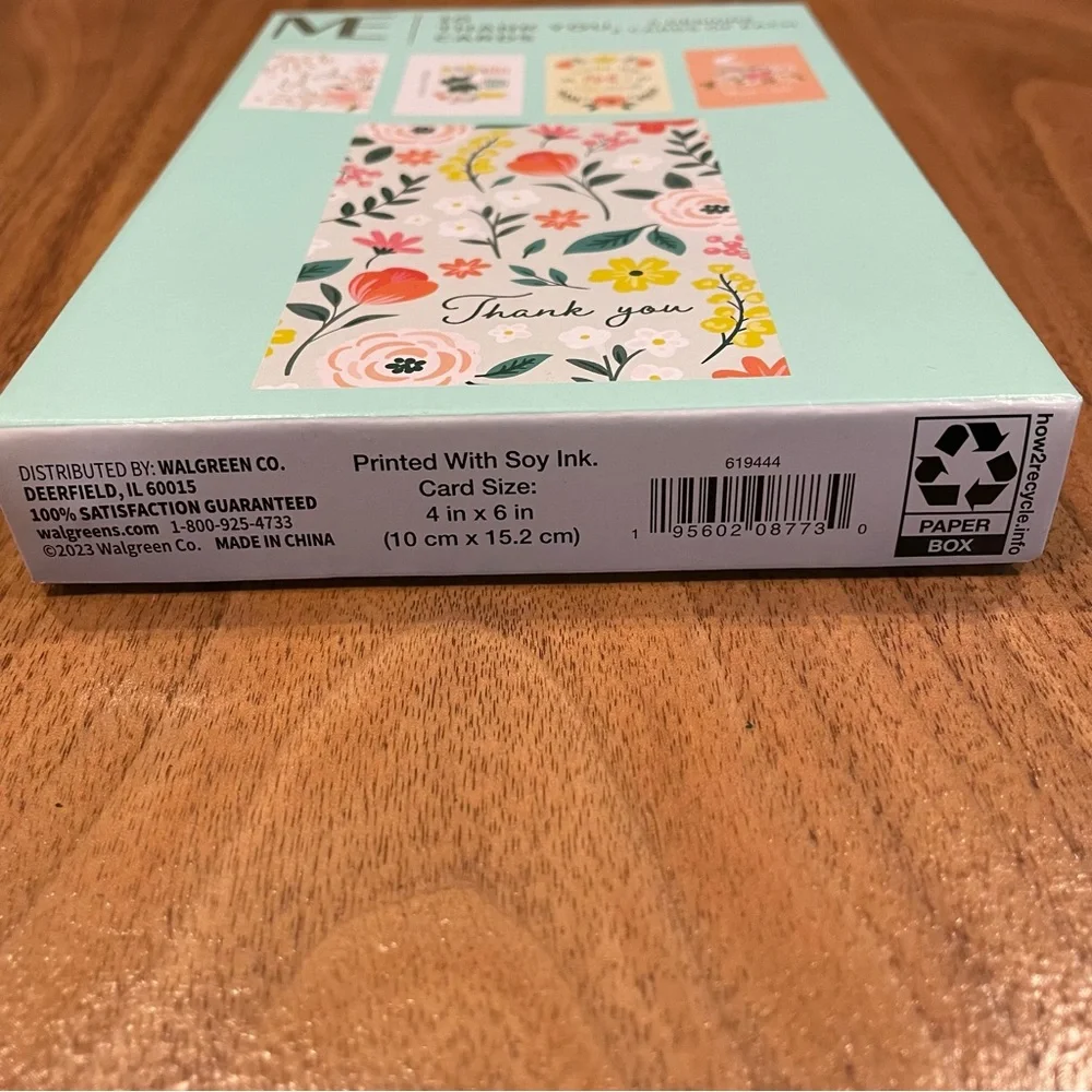 NIB modern expressions box of 10 thank you cards
